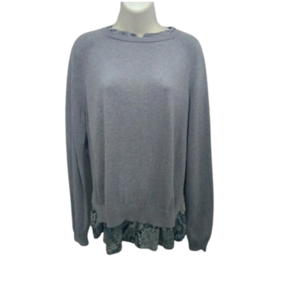 OCTAVIA DOUBLE LAYER CREW NECK SWEATER - Picture 2 of 4